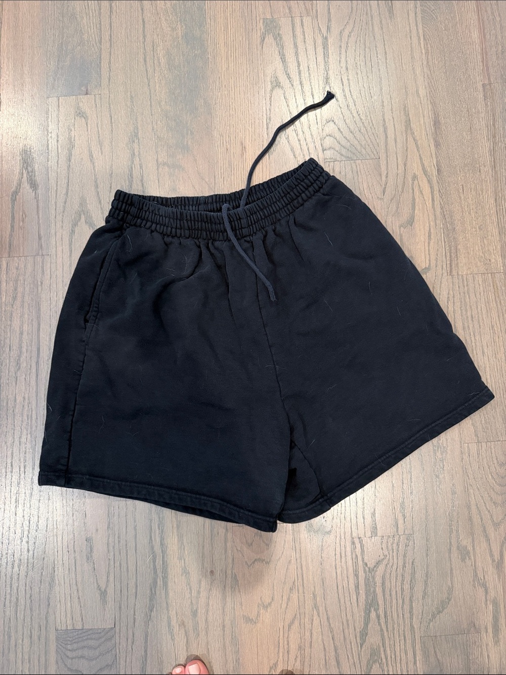 SKIMS Black Elastic Waist Athletic Shorts